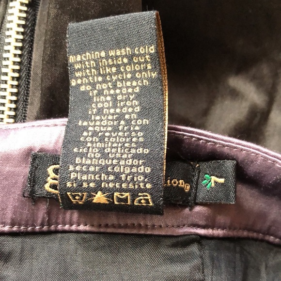 Grass Black Gray Satin Strapless Party Going Out Dress M - Picture 8 of 12